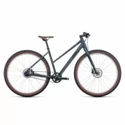 Elite Bike CUBE Hyde Pro 2022 Hybridipyörä Deepblue ́n ́silver, Naisten 50cm / S